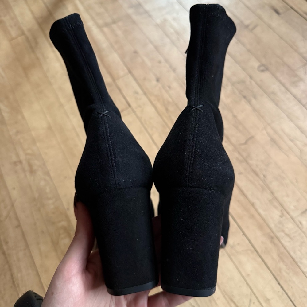 NWOB INEZ Paz 70 Ankle Boots Black Suede Zip Up US 9.5 - Picture 8 of 13
